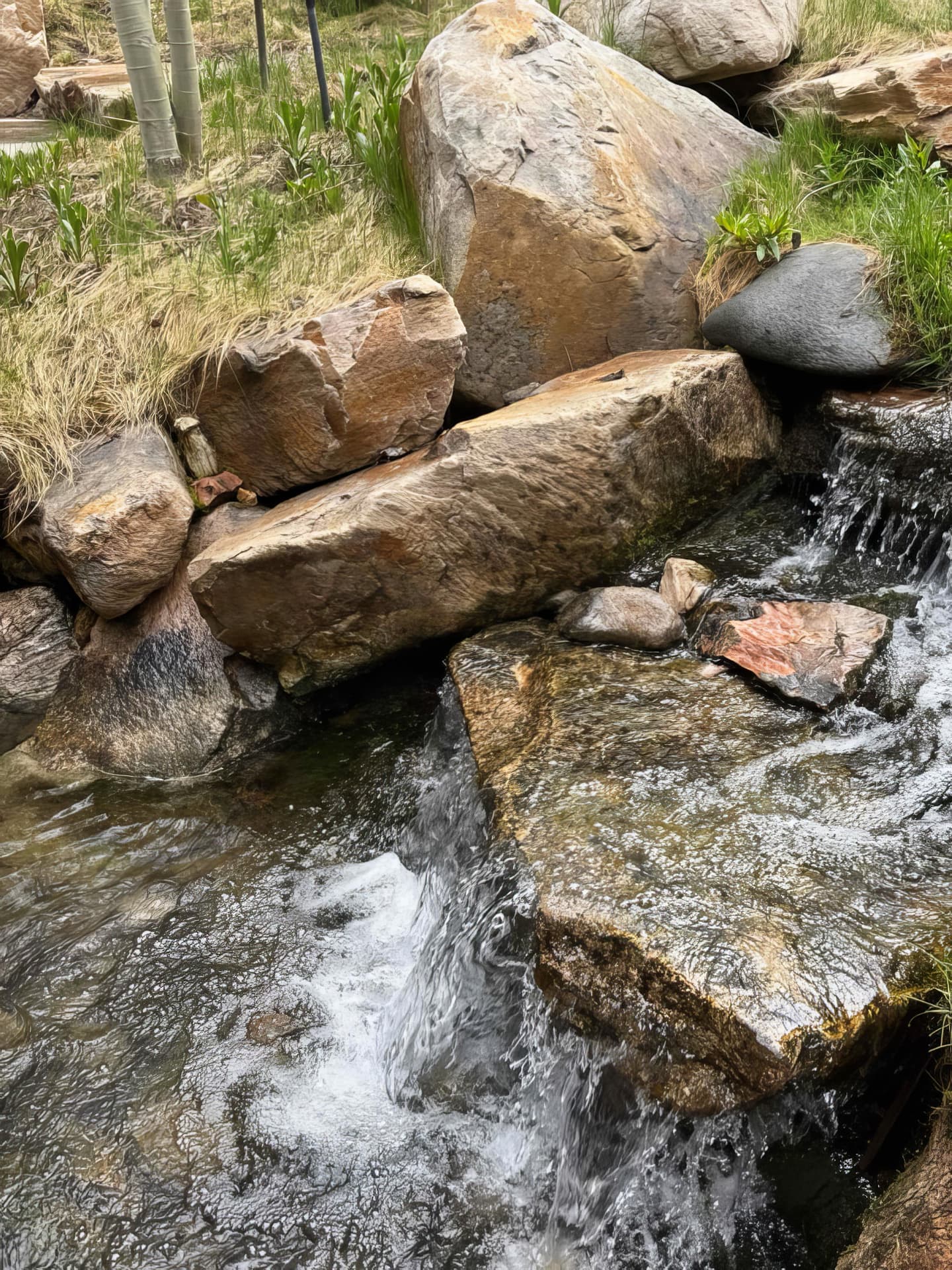 After: beautiful clear waterfall